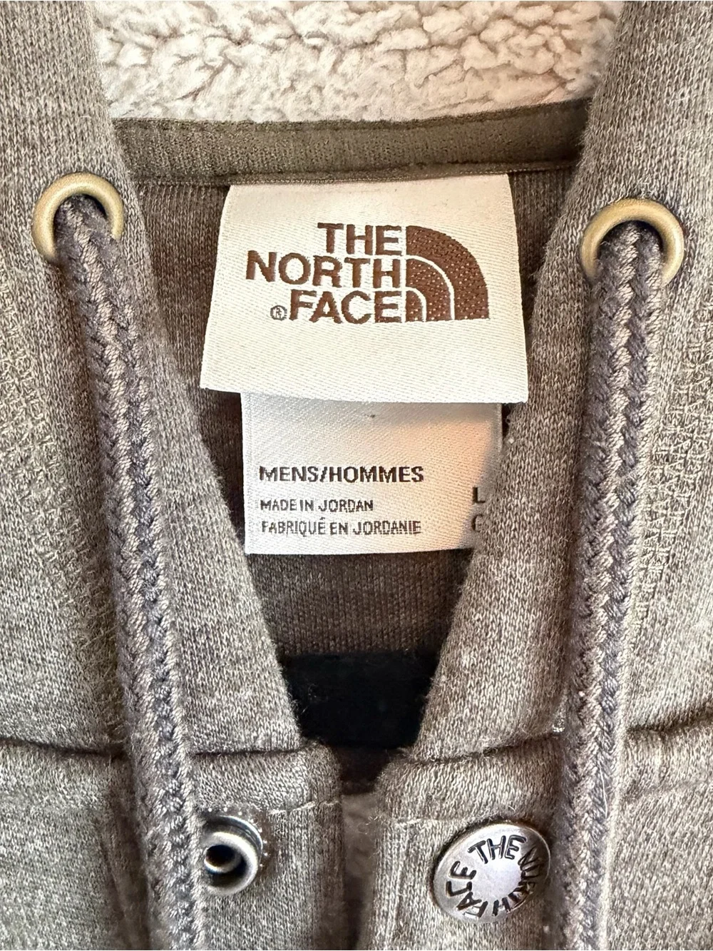 The North Face Sherpa Lined Hoodie Jacket Olive Green Mens Size Large L